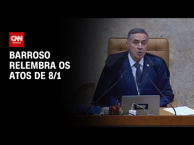 Barroso relembra atos de 08/1 em discurso no STF | LIVE CNN