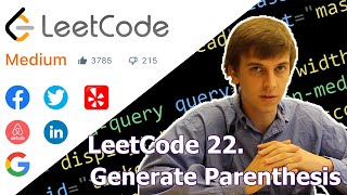 YouTube video 'LeetCode 22. Generate Parentheses'