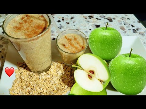 licuado de manzana y avena para bajar colesterol y trigliceridos altos