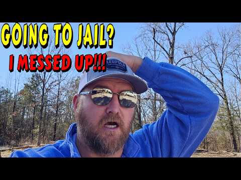 WHY!! I GOT DETAINED? |tiny house, homesteading, off-grid, cabin build DIY HOW TO tractor tiny cabin
