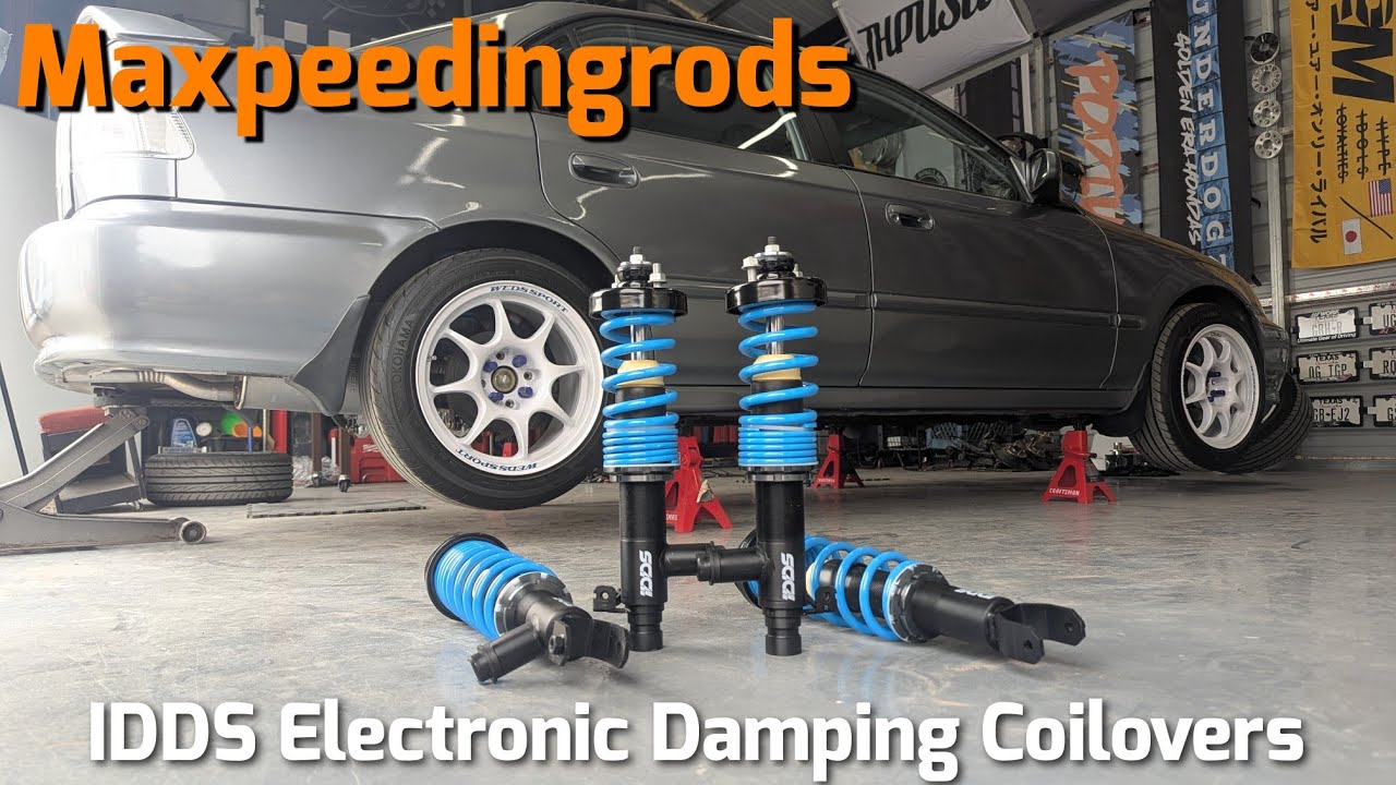 Electronically Adjustable Damping Coilovers by Maxpeedingrods - Install on my 2000 Honda Civic EK