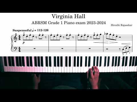 ABRSM 2023-24 Grade 1 Piano Exam C1 - Shruthi Rajasekar - Virginia Hall