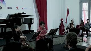 Ananda Sukarlan: Variations on Sartono's Himne Guru , quartet for flute, clarinet, cello & piano
