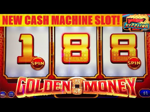 NICE WINS! New GOLDEN MONEY Cash Machine slot + Sizzling 7's Dollar coin slot!