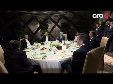 Prezident İlham Əliyev dövlət və hökumət başçıları ilə birgə şam edib (15.10.2019) - ARB 24