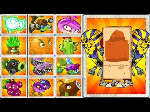 Every Pea vs Camel and Pharaoh Zombie in Plants vs Zombies 2 Gargantuar vs All Peashooter Power Up