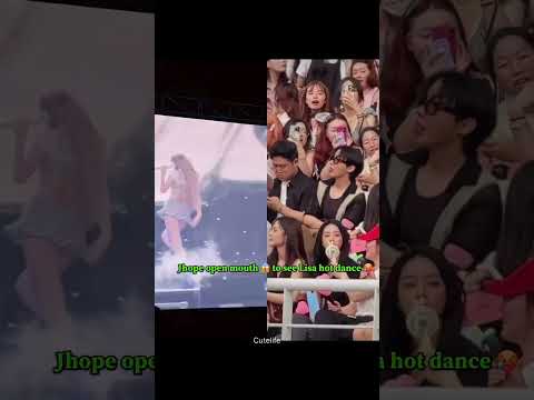 Jhope shock to see lisa h*t performance 🥵 #blackpink #shorts