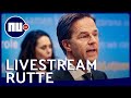 Bekijk live de persconferentie van Rutte over de coronamaatregelen