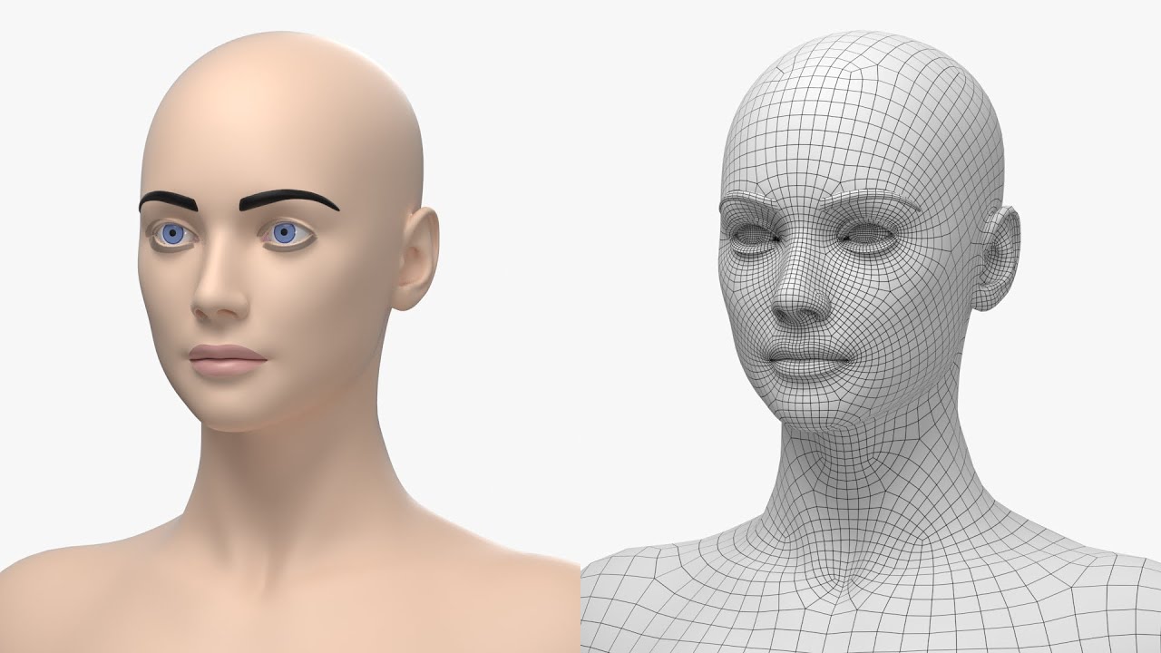 Malha Base Natural Feminina 01 T-Pose Modelo 3D