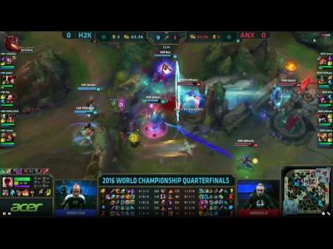 ANX vs H2K G1 QF LOL Worlds 2016 | Epic Fights