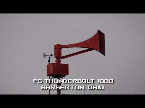 FS Thunderbolt 1000 Tornado Siren Test - Alert - Barberton, OH