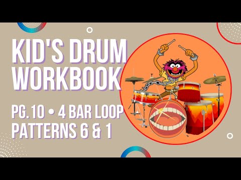 Basic 8th Drum Grooves • 4 Bar Loop • #6-#1 • 78bpm