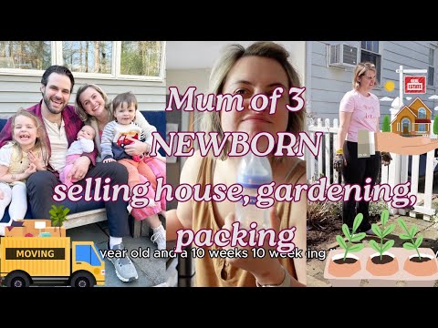 Mum of 3 Packing Gardening and selling the house