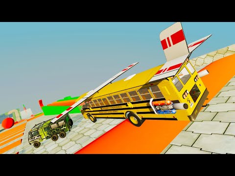 Heavy Vehicle Deadly Descent With Bumps & Ramps Insane Testing - BeamNG.drive Crazy Downhill Descent