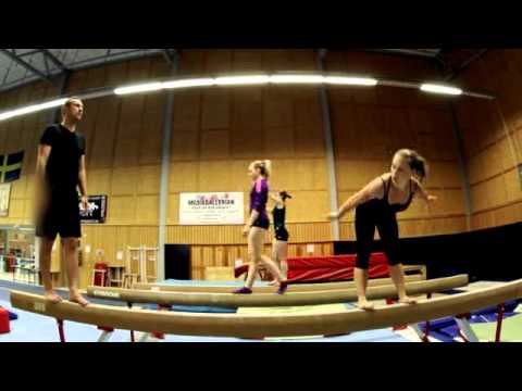 OS-testet - Chris Härenstam testar gymnastik med Veronica Wagner SVT-OS