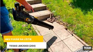 Akumulátorový fukar na listí TEXAS LBX2000 (20V) s baterií a rychlonabíječkou