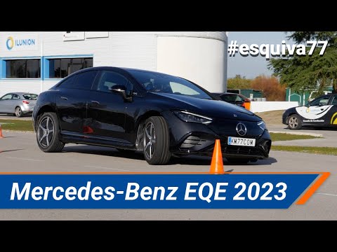 Mercedes-Benz EQE 2023 – Maniobra de esquiva  (moose test) y eslalon | km77.com