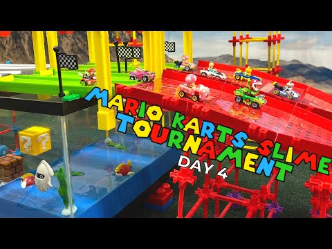 MARIO KARTS SLIME RACING | DIECAST CARS TOURNAMENT 4