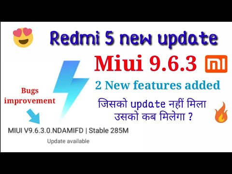 Miui 9.6.3.0 NDAMIFD update | Redmi 5 new update miui 9.6.3 | what's new in miui 9.6.3 for Redmi 5 Video