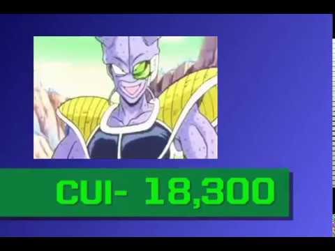02-DBZ Power Levels Namek Ginyu saga