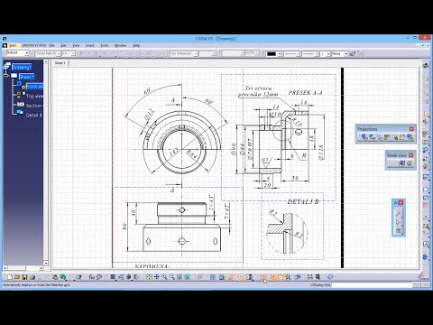 CATIA Tutorial - Drafting/Drawings Exercise 11 - v1 - CATDrawing
