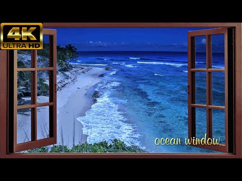 Sleep With Window Open to The Ocean  - Deep Sleeping With Relaxing Ocean Sounds   txlGT9GLu1Q