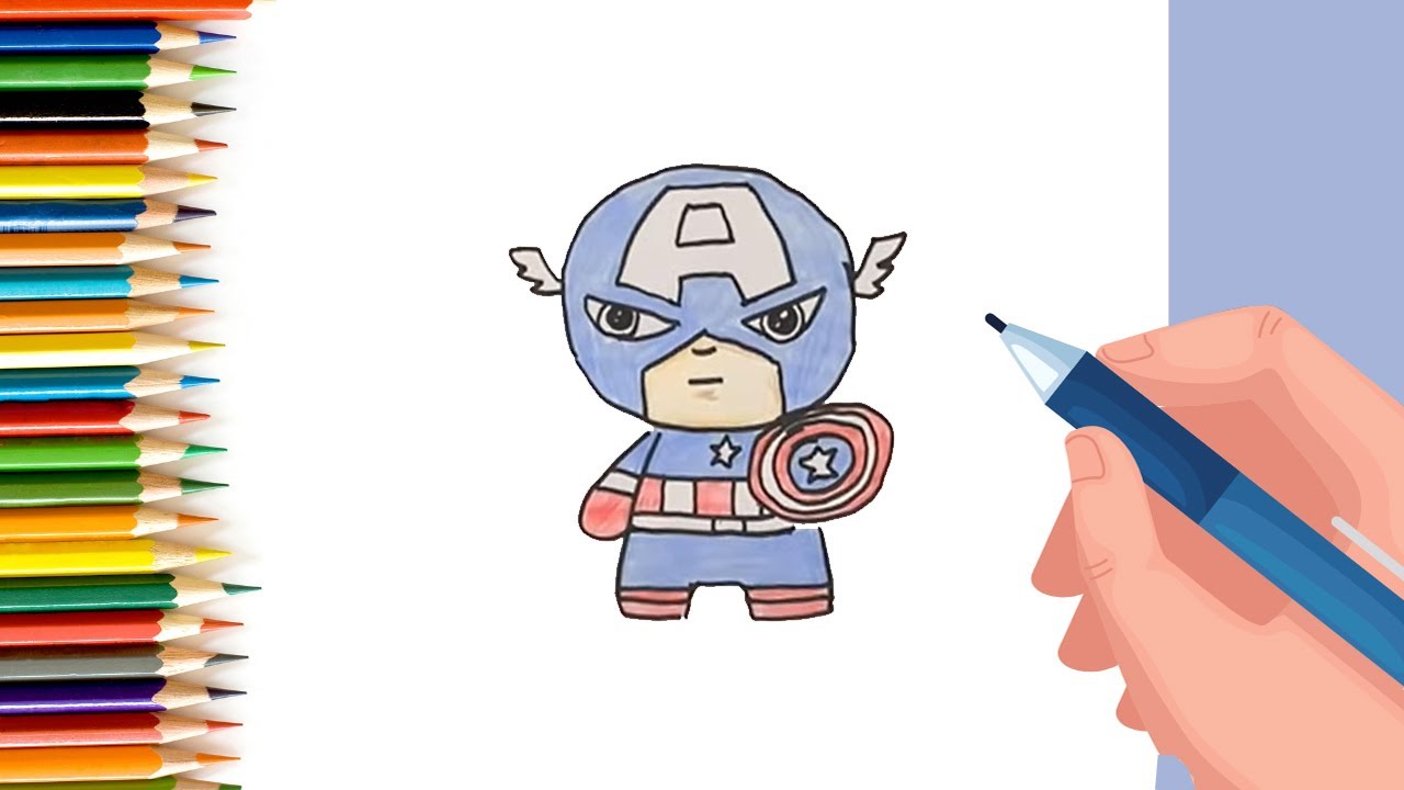 How to Draw easy Captain America step by step for Kids