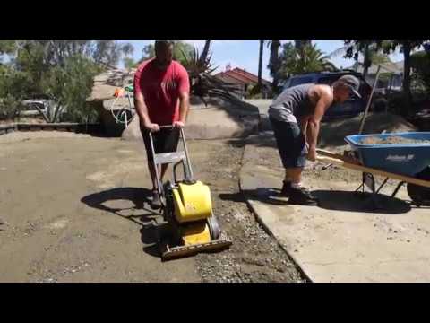 Using A Rental 20-inch Vibratory Plate Compactor