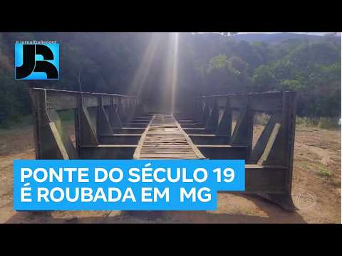 Polícia investiga quem está por trás do roubo de uma ponte histórica no interior de MG
