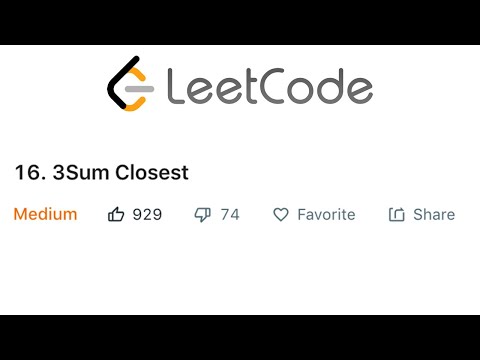 LeetCode 3Sum Closest Explained - Java
