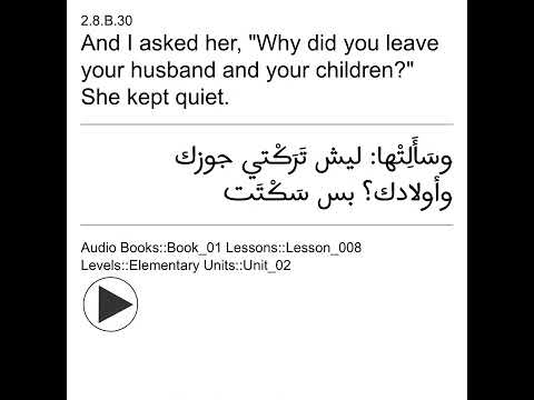 Levantine Arabic Practice Flashcards: Unit 2