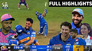 Mumbai Indians vs Rajasthan Royals Full Highlights, MI vs RR IPL Today Match Full Highlights