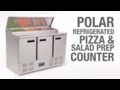 Video: Mesa fría de preparación de pizza y ensalada 3 puertas 390L. Polar G605
