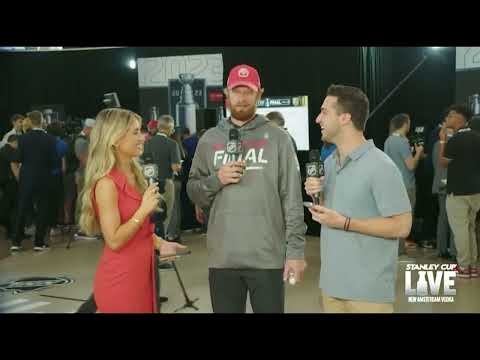 The Staal brothers have finally made up after beating Jordan in the Eastern Conference Finals