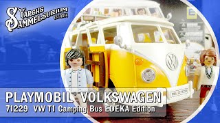 Review PLAYMOBIL Volkswagen 71229 - T1 Camping Bus EDEKA Edition - unboxing deutsch