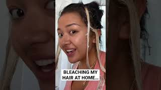 I BLEACHED MY HAIR AT HOME... GONE WRONG?! #shorts #haircare #hair