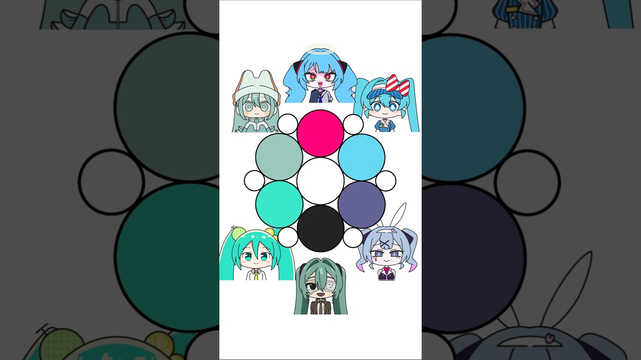 【新作】目の色で色を混ぜるやつやってみた！いろんな初音ミク編！