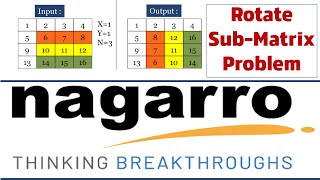 Matrix 90 Degree Rotation | NAGARRO CODING ROUND | HINDI