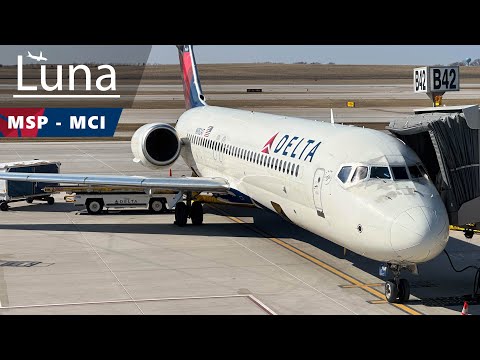 Delta Airlines Boeing 717-200 Flight From Minneapolis to Kansas City