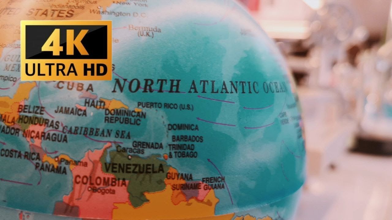 Globe Spinning | 4K | No Copyright | Stock Video