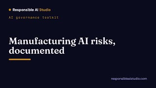 Manufacturing AI Risk Register — Pre-Scored in Minutes