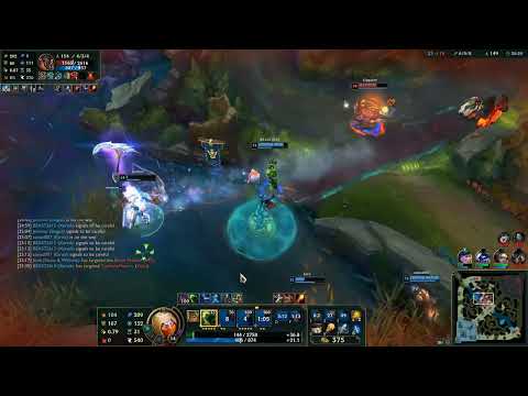 Speedy singed vs akali top. turns into a team stomp - highlights