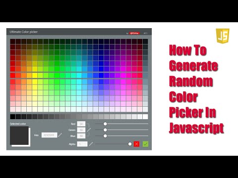 How To Generate Random Color In Javascript Javascript Tutorial Javascript Js Color Picker