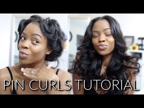 PIN CURLS ON BRAIDLESS SEW-IN || BEDTIME ROUTINE FOR MORNING GLAM