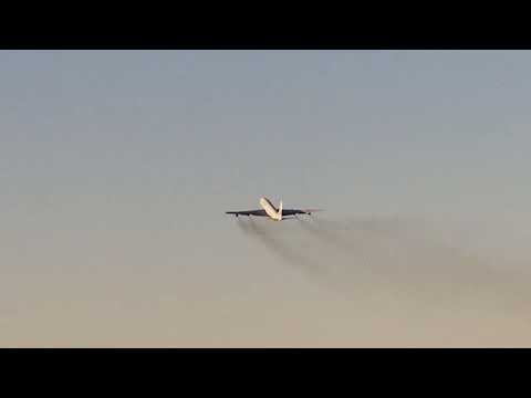 OMEGA TANKER BOEING 707-368C, N707MQ takeoff from March Air Reserve Base , RIV