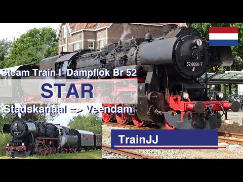Br 52 8060 Dampflok - Steam Locomotive | Star - Stoomtrein Stadskanaal - Veendam | Kriegslok | 4K