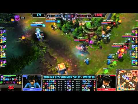 LCS Highlights Cloud 9 vs LMQ Week 10 Day 2 NA Summer 2014 C9 vs LMQ S4 W10D2G2 Season 4