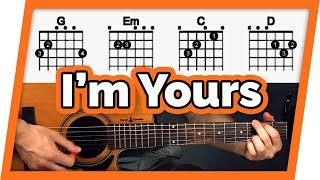 I'm Yours Guitar Tutorial (Jason Mraz) Easy Chords Guitar Lesson