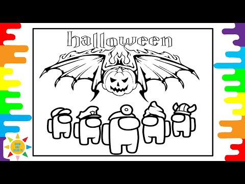 Among Us Halloween Coloring Pages | Among Us Coloring | @drawandcolortv