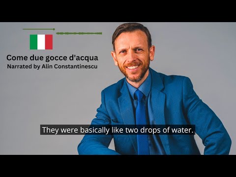 Come due gocce d'acqua Italian audiobook fragment Narration with English subtitles